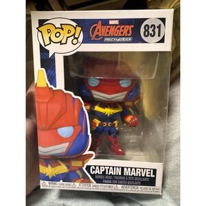 Funko POP Avengers Mech Strike Captain Marvel #831 Vinyl Bobblehead New in Box